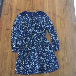 express floral long sleeve dress